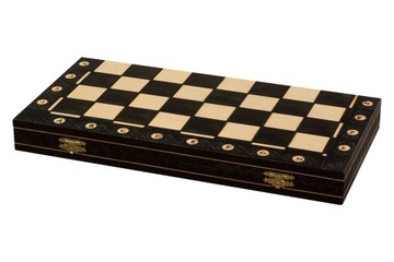 Consul Черные деревянные шахматные фигуры (48х48см), польские, элегантные