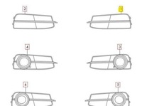 фото thumb №9, Передняя решётка lewego впуск воздуха vag golf 6 4g0807681n9b9