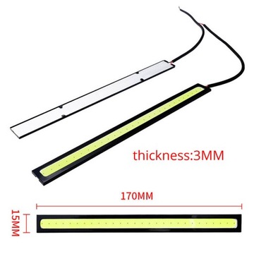 Czerwony Taśma LED DRL 12 V COB Światła do jazdy d