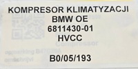 фото thumb №8, Компресор кондиціонера bmw оригінальний номер 6811430-01