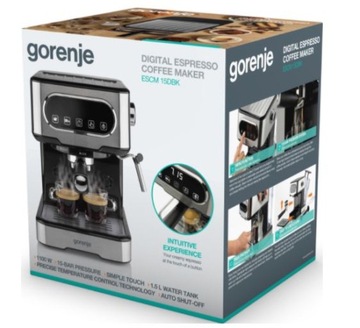 Кофемашина для эспрессо с ЖК-дисплеем GORENJE ESCM15DBK