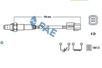 фото thumb №1, Fae датчик лямбда-зонд mitsubishi carisma 1.6 da1a da