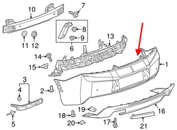 фото thumb №9, 2016-18 chevrolet camaro oem rear бампер used