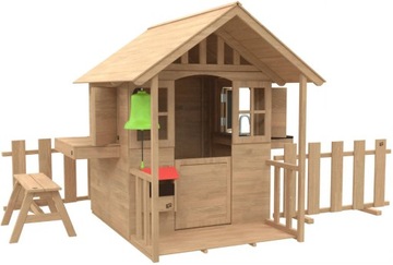 ДЕРЕВЯННЫЙ САДОВЫЙ ДОМ С ВЕРАНДОЙ для детей, МОДУЛЬНЫЙ, FSC дерево TPToys