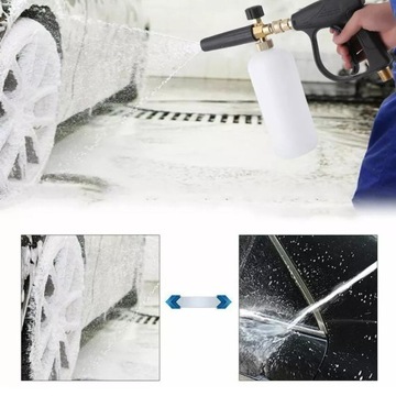 ZESTAW CZYSZCZENIE PISTOLET PIORĄCY 1L DLA MYJKA AUTA WYSOKOCIŚNIENIOWA