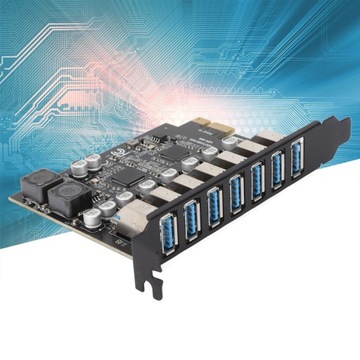 7-портовая плата расширения PCI 7-портовый USB 3.2 Gen1 5 Высокоскоростная передача