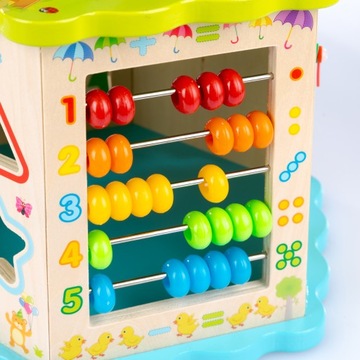 ДЕРЕВЯННЫЙ РАЗВИВАЮЩИЙ КУБ KINDERPLAY ДЛЯ ДЕТЕЙ СОРТЕР-ИГРА КИТАЙСКИЙ 8в1