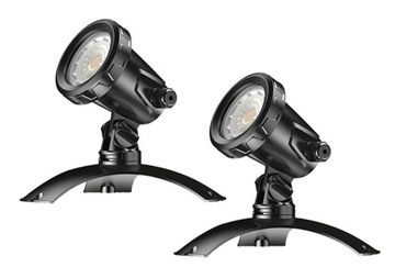Lampa zestaw oświetlenia 2x 3W LED 12V 5 kolorów do basenów oczek CED-120B