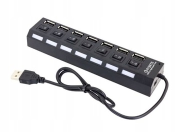 ХАБ USB 2.0 7 ПОРТОВ ЗАРЯДНОЕ УСТРОЙСТВО ОФИЦИАНТЫ ЧАСЫ