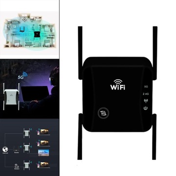 Двухдиапазонный удлинитель Wi-Fi 1200 Мбит/с 5G 2,4G для
