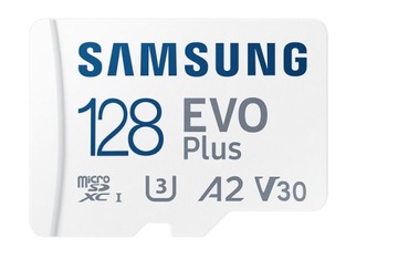 Карта microSD Samsung EVO Plus 128 ГБ, 130 МБ/с.