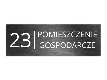 Tabliczka numer dowolny tekst personalizowana 5x15cm