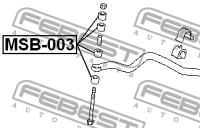фото thumb №2, Подушка втулка стабілізатора перед mitsubishi lancer vii
