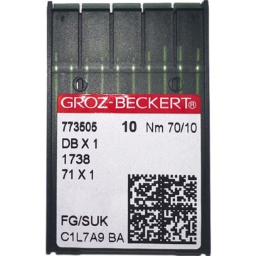 ИГЛЫ ДЛЯ ЧЕЛОВЕКА 16x231 DBx1 1738, 70/10SUK 10шт.