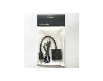 Конвертер HDMI в VGA + аудио стерео видео, черный