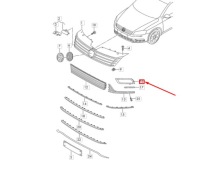 фото thumb №9, Volkswagen passat b7 r-line бампер передній лівий 3aa853211b041 оригінальний