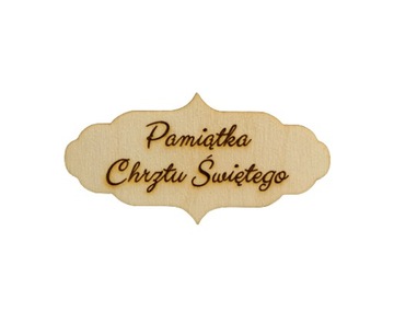 Tabliczka z napisem pamiątka chrztu click it 12 cm