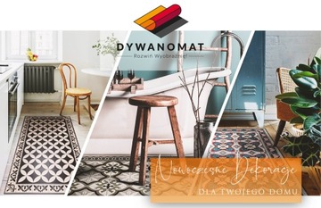 Dywanik pod fotel do domu Pomarańczowy kwiat wzór
