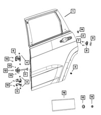 фото thumb №1, Двері ліва задні лівий задня jeep grand cherokee wl 68458099ah