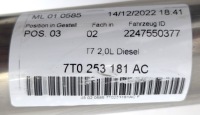 фото thumb №16, Фильтр частиц твердых dpf выхлоп гаситель vw t7 2.0 tdi 7t0253181ac