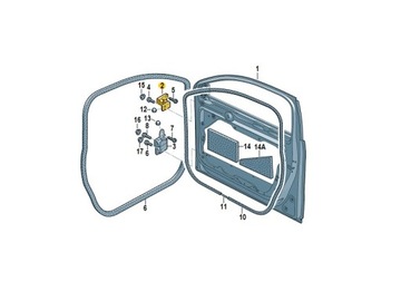 фото thumb №14, Петля дверь передних верхний vw eos golf cabrio