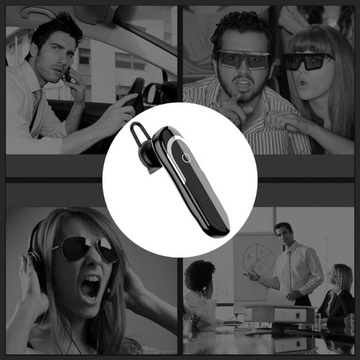 Słuchawka Bluetooth, duża bateria 200 mAh, tryb głośnomówiący, 60 dni w trybie gotowości, czarna