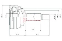 фото thumb №1, Kamoka шарнир приводной zew. skoda felicia 94-01