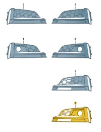 Купити Решітка заглушка бампер перед ліва audi a5 b9 aso, фото thumb