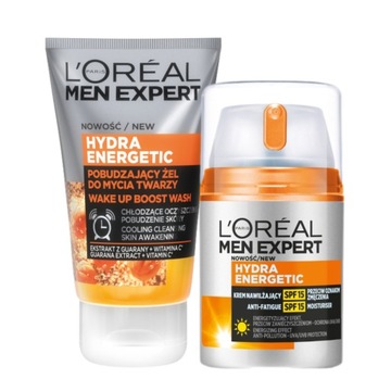 Набор Loreal Men Expert: увлажняющий крем с SPF 15, очищающий гель для лица.