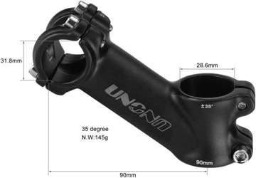 +/- 35° STEM WSPORNIK MOSTEK MTB kierownice 31.8mm