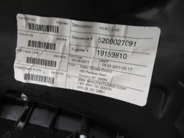 фото thumb №5, Отопитель корпус bmw f25 x3 f25 x4 европа high