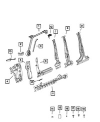 фото thumb №5, Кронштейн na дверцята порт заряджання jeep wrangler jl 4xe 68411054aa