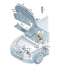 фото thumb №4, Петля капот перед передней audi q5 левый vl0 оригинал aso