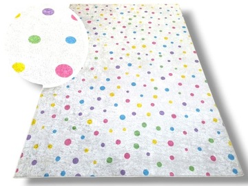 Dywan DIGITAL kropki 80x150 w kropeczki kolorowe grochy w stylu boho