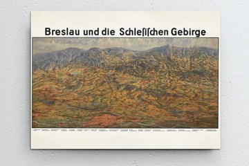 Панорама Судетов и Вроцлава - Хольцапфель - 1937 - 70x50см