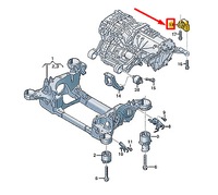 фото thumb №1, Audi e-tron gt rear left двигун frame кронштейн кронштейн 9j1399111d original