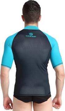 Голубая купальная рубашка Cressi Rash Guard, размер XXL с коротким рукавом