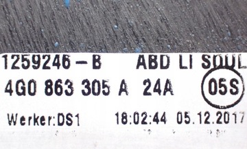 фото thumb №9, 4g0863305a захист заглушка тунелю ліва audi a6 c7