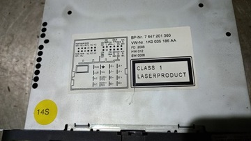 фото thumb №4, Радіо 1k0035186aa vw passat b6 08r