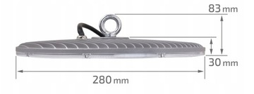 LAMPA PRZEMYSŁOWA HIGH BAY UFO LED 100W 4K IP65 oświetlenie przemysłowe