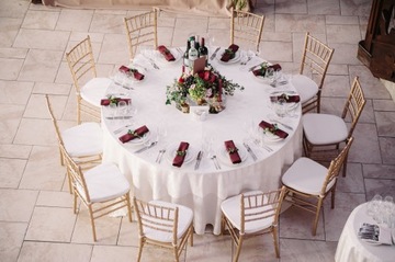 CHIAVARI PP TIFFANY СВАДЕБНЫЙ БАНКЕТНЫЙ СТУЛ, золото + подушка