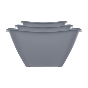 MISECZKA MISKA SALATERKA KUCHENNA PLASTIKOWA DO ŻYWNOŚCI 3,6L 26cm C SZARA