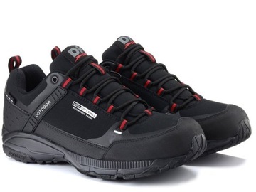 Buty męskie trekkingowe softshell impregnowane DK 1096 Predator czarne 48