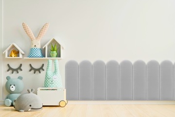 Мягкие панели Велюр FENCE 20x60 Цвет СЕРЫЙ Мягкие ограждения