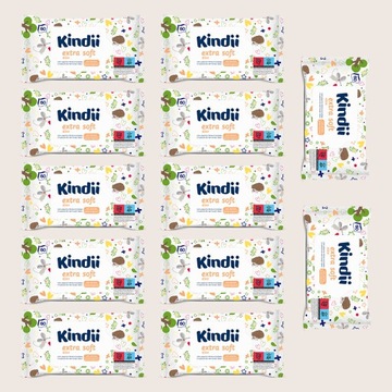 Влажные салфетки детские KINDII EXTRA SOFT х 12 шт.