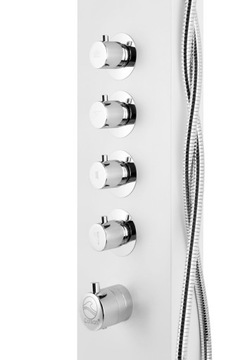 ДУШЕВАЯ ПАНЕЛЬ CORSAN LED CASCADE, БЕЛЫЙ СМЕСИТЕЛЬ