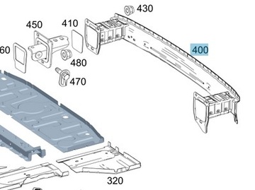 фото thumb №1, Балка бампера зад mercedes w177 w247