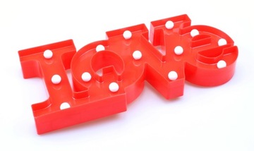 Светодиодный светильник со светящейся надписью LOVE 3D, 39 см