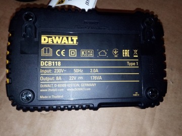 ЗАРЯДНОЕ УСТРОЙСТВО для аккумуляторов DeWALT, аккумулятор 8,0А