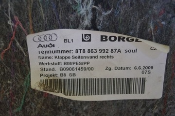 фото thumb №6, Бардачок багажника ниша audi a5 8t 8t886399287a